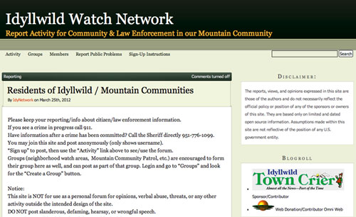 New virtual Idyllwild community watch launched