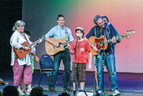 A family plays together at Talent Night during family week. Photos courtesy of Idyllwild Arts