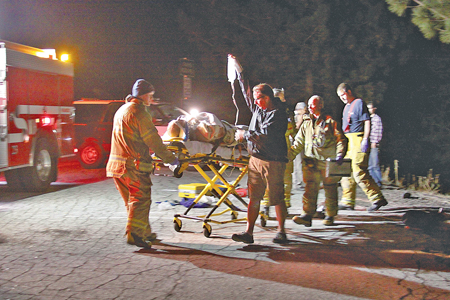 According to witnesses and parties involved, on Sunday, Oct. 27, a little after 6 p.m., Noah Reed, 20, of Banning, was riding his motorcycle north on Highway 243 traveling around 50 to 60 mph. Reed lost control of his bike, swiping the side of a Honda Pilot near mile marker 15. Responders closed Highway 243 in both directions. Mercy Air landed at Vista Point and airlifted Reed to Riverside Regional Medical Center with moderate to major injuries. The parties in the Honda Pilot were uninjured. Photo by Jenny Kirchner