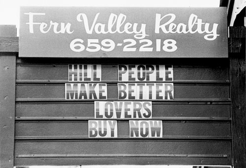  This sign in an October in the 1970s expressed either a late or early Valentine’s Day message. File photo