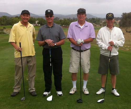 Third-place team members (from left) are John McAndrews, Barry Wallace, David Hiemenz and Bill Ragland. Photo by Jim Crandall