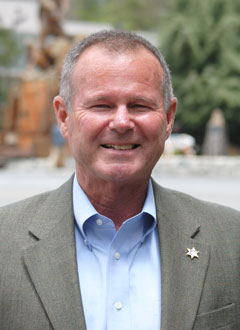 Riverside County Sheriff Stan Sniff was in Idyllwild last week. Photo by J.P. Crumrine 