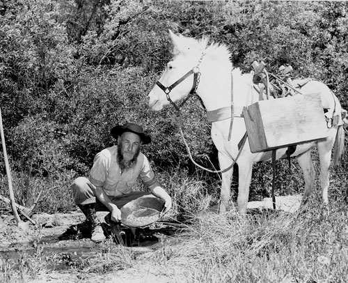 Idyllwild resident Val Hansen during the 1949 “Gold Rush” in Idyllwild. File photo