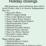 Holiday Closings