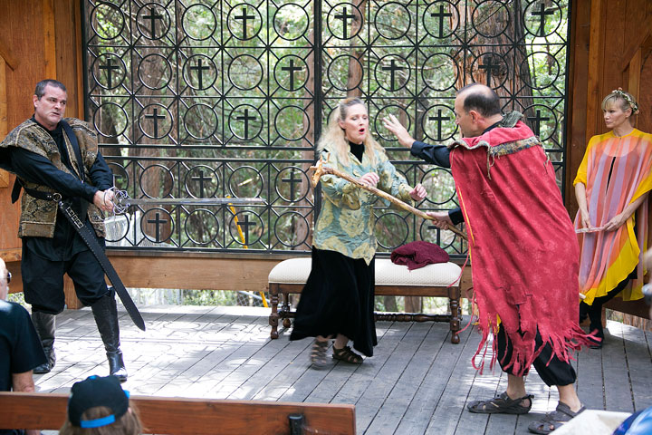 The words of Shakespeare come to life during the Stratford Players’ annual “Will in the Woods” at St. Hugh’s Episcopal Church Saturday.Photo by Jenny Kirchner 