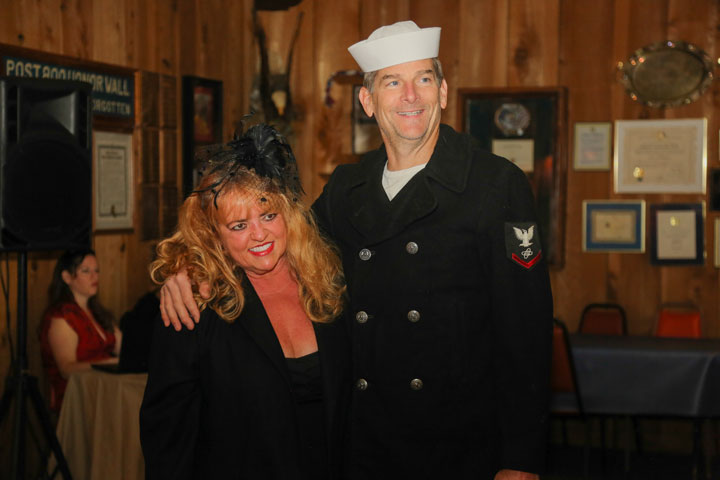 USO DANCE: Laurie and Phil Ansberry of the U.S. Navy attended the American Legion’s USO Dance Saturday night. Photo by Cheryl Bayse