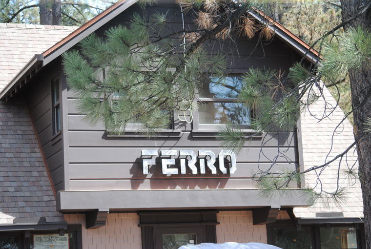Coming soon to Idyllwild will be the new restaurant FERRO, on Cedar Street. The new sign was recently installed. Photo by J.P. Crumrine