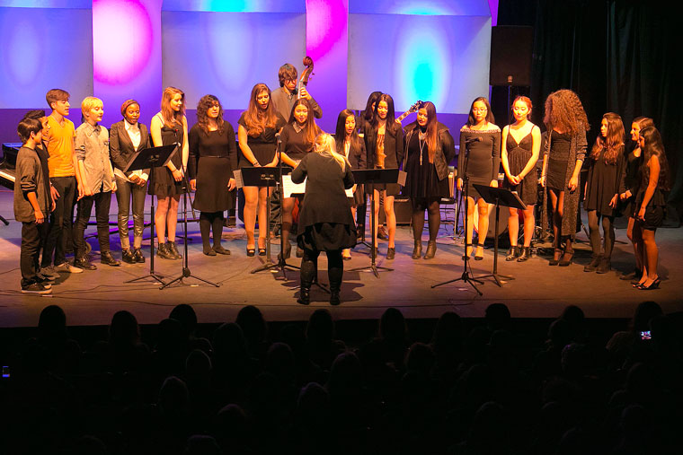 Idyllwild Arts Jazz students performed at the Winter Jazz Concert on Tuesday night a week ago on campus. The theater was filled to the brim with fellow students, parents and visitors. Photo by Jenny Kirchner