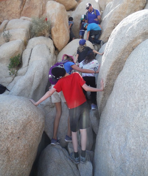 Idyllwild Middle School students on an Idyllwild Outdoor Education Booster Club trip to Joshua Tree National Park. Photo courtesy Larrynn Carver