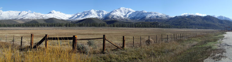 Snow-capped mountains frame Garner Ranch on Tuesday morning after a Sunday and Monday snowstorm.  Photo by Halie Wilson