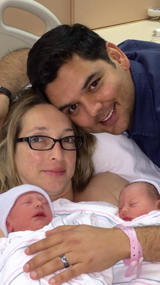 Monica and Raul Ruiz with twins Sky and Sage. Photo courtesy Congressman Raul Ruiz