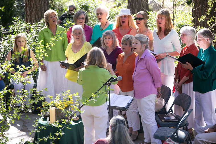 Local Color performs at Spirit Mountain Retreat during the Spring Equinox celebration last Sunday afternoon. Photo by Jenny Kirchner