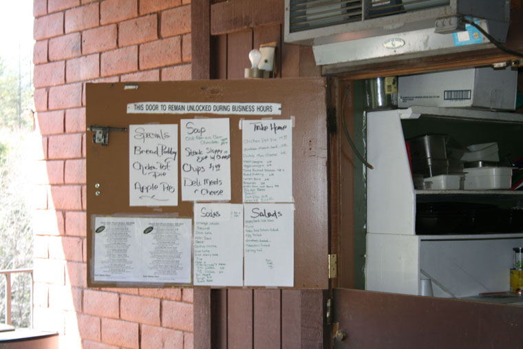 The back entrance of Gary’s Deli, where customers place their orders. Patrons must enter through Sky Island, go to the back and onto the back deck to get to Gary’s Deli during construction. Photo by Marshall Smith