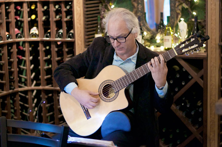 Lawrence Spector performs for patrons at Idyll Awhile Wine Shoppe and Bistro Wednesday evening, April 22.Photo by Gallagher Goodland