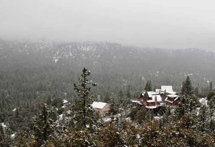 In a surprise spring snowstorm, nearly 4 inches fell in Idyllwild and more in Pine Cove early Friday morning, May 8. Photo by John Drake