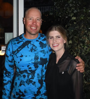 Matt Jordan stands with Amelia Hillary, an aid coordinator and granddaughter of Sir Edmund Hillary. Photo Courtesy Matt Jordan 