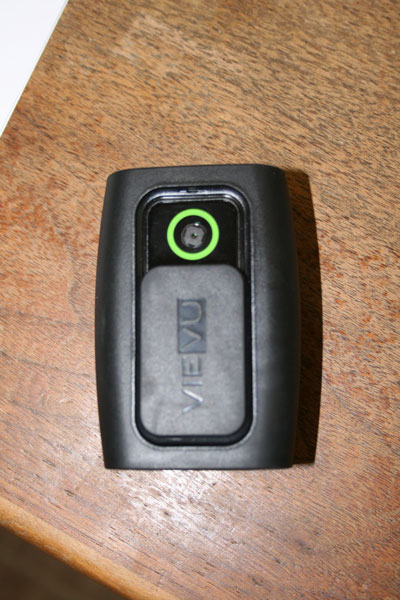 A close-up of the body cam Sheriff’s deputies now use in Riverside County. Photos by Becky Clark 