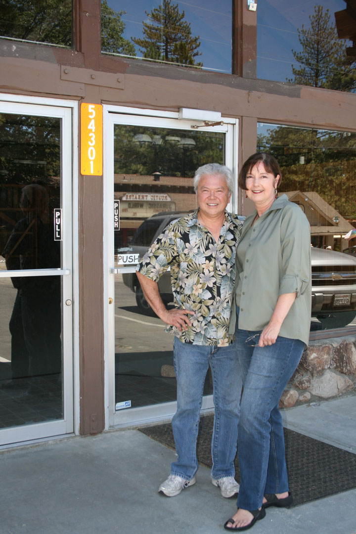 Chris and Melody Johnston are seen here in front of their soon-to-be Middle Ridge Winery tasting room and art gallery. Photo by Marshall Smith 
