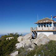 Tahquitz Peak Lookout tower is the longest continuously operated station, serving some 77 years, in the San Bernardino National Forest. This is the only lookout located inside a wilderness area. Photos courtesy Southern California Mountains Foundation 