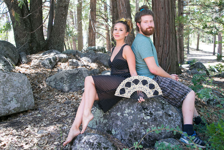 Haley Reinhart and Casey Abrams relax before Sunday’s headline performance on the festival’s main stage. Photo by Jenny Kirchner 