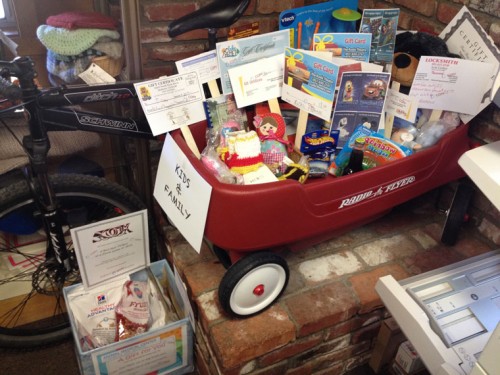 The Kids & Family (and Pets) ‘Basket’ is on display at the Town Crier.Photo by Halie Wilson