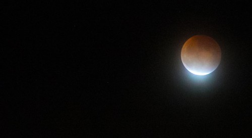 Saturday night was an eclipse of the “Super Moon.” Photo by Jenny Kirchner