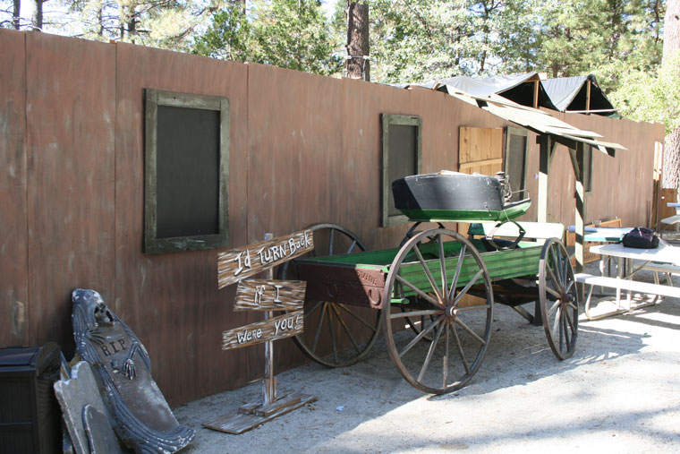 The entry to Idyllwild’s Haunted Ghost Town is seen here in its new location behind Town Hall. Photo by Marshall Smith