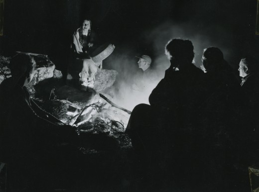 Ataloa at an ISOMATA (now Idyllwild Arts) campfire in 1949. She was a member of the Chickasaw Nation of American Indians. Ataloa was nationally known as an educator in Indian arts and was one of the seven founders of the school’s Native American Arts summer program.File photo 