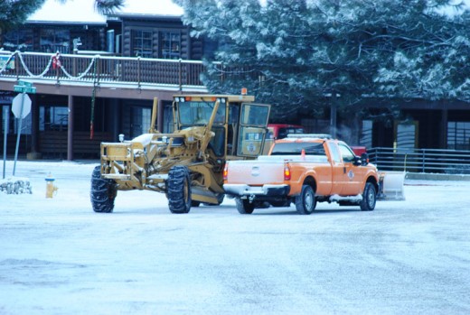 Caltrans and Riverside County’s Department of Transportation were out Monday night and early Tuesday morning clearing the highway and streets in advance of the morning traffic and anticipated visitors. 