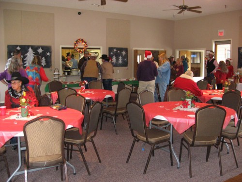 The Redshank Riders, the local affiliate of the Backcountry Horsemen, held its monthly meeting at the Garner Valley Common on Sunday, Dec. 20. After a Christmas-themed luncheon, new officials for 2016 were elected, followed by a gift exchange. A nice time was had by all members and their guests. Photo courtesy Kathy Bowman 