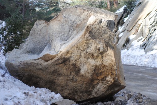 The boulder is approximate 18 feet in diameter. This is just one piece.