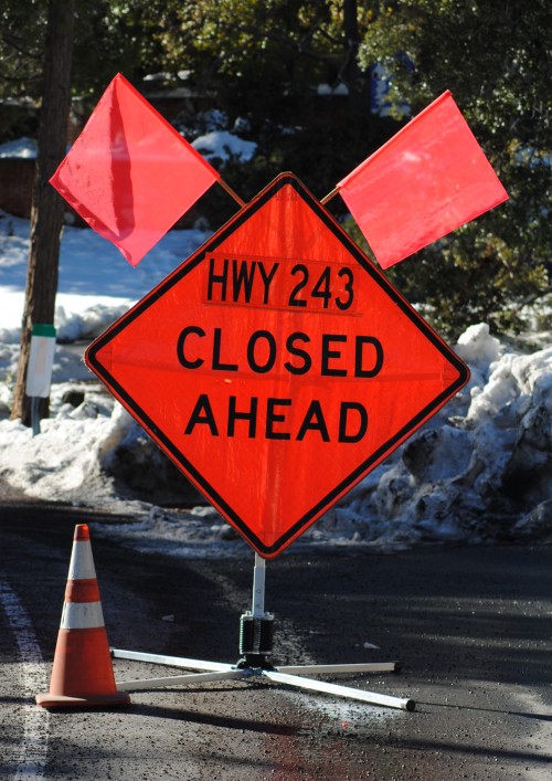 Highway 243 is closed