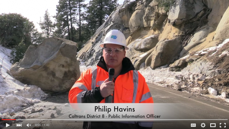 Caltrans shares video of boulder removal