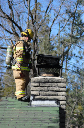 On Wednesday, Jan. 20, Idyllwild Fire Department responded to billowing smoke coming from a house on Strawberry Valley Drive. Fire Chief Patrick Reitz said there was no house fire, just a cold fire in a wood stove. Photo by JP Crumrine