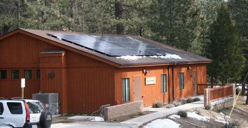 Akaloa Health Center on the Idyllwild Arts campus is the first commercial building in Idyllwild to be Leadership in Energy and Environmental Design-certified. An important component of the LEED certification by the U.S. Green Building Council was the installation of solar panels on the Health Center roof.Photo by Marshall Smith 