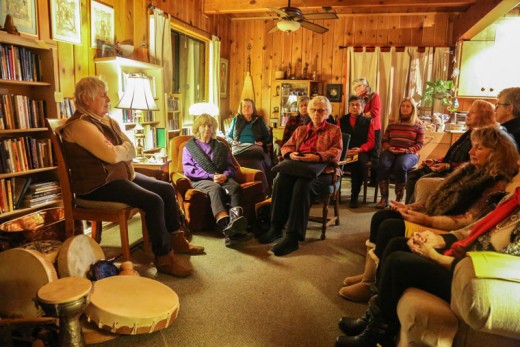 On Saturday, Spirit Mountain Retreat held a wisdom fire to celebrate and reflect on the arrival of the New Year and its opportunities.Photo by Cheryl Basye 