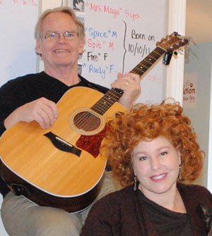 Pete ‘Pedro’ and Betty Anderson provided entertainment for an Animal Rescue Friends open house in 2012. File photo