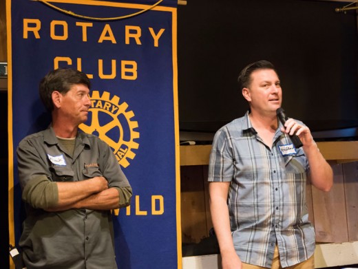 Andrew Kotyuk (left) and Frank Jakubac from SoCal Propane, LLC, addressed the meeting of the Idyllwild Rotary Club last week. Photo by Tom Kluzak 