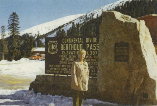 Long-time Idyllwild resident Eleanor S. Johnson (now deceased) in the early 1970s at Berthoud Pass, Colorado. Photo courtesy Tom L. Adamson (grandson) and Jennifer Adamson 