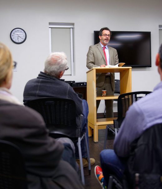 Steven Leigh Morris read excerpts from his recently published first novel, the quasi-autobiographical “Fowl Play a Novel in Three Acts” on Tuesday, May 24 at the Idyllwild Library. The selected readings revealed the book to be a quirky, humorous and beautifully written account of a drama critic’s scuffles with neighbors who object to his domesticated chickens. An Idyllwild resident, Morris is the Executive Director of the non-profit LA STAGE Alliance and headed the theatre section of LA Weekly for 15 years. He autographed copies of the book after the presentation, with proceeds going to the Friends of the Idyllwild Library. Photo by Tom Kluzak 