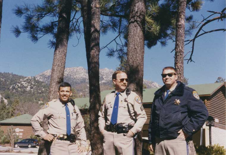 Ron Esparza (on left) when he began serving as resident deputy in 1999. 	Photo courtesy Ron Esparza