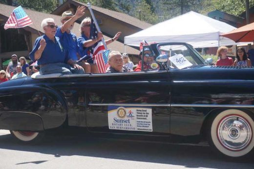 Grand marshals of the 2016 Idyllwild Rotary Parade are Earl Parker, Craig Coopersmith, Bob Lippert and Barney Brause, longtime members of the club. Photo by Chandra Levy 