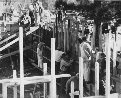 Town Hall construction in late 1946.File photo