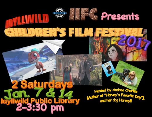 Now in its fourth year, the Children’s Film Festival, co-presented by the Idyllwild International Festival of Cinema and the Idyllwild Friends of the Library, is held this year on two weekends, Saturday, Jan. 7 and 14, from 2 to 3:30 p.m. at the Idyllwild Library Community Room. 