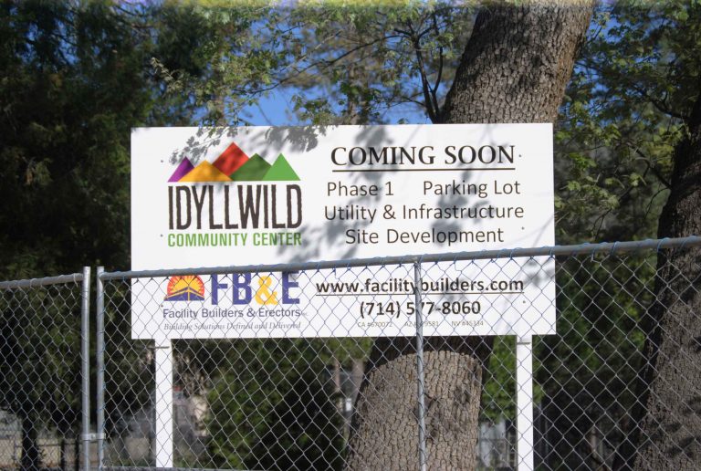 Idyllwild Community Center site closed for construction