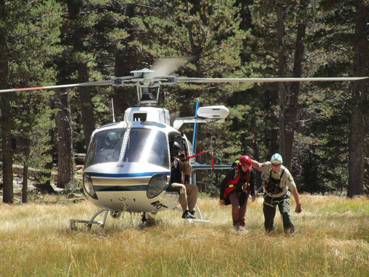 Tired hikers extracted from San Jacinto State Park