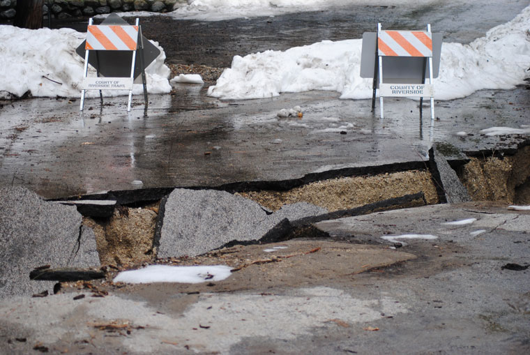 Rains damage local county roads