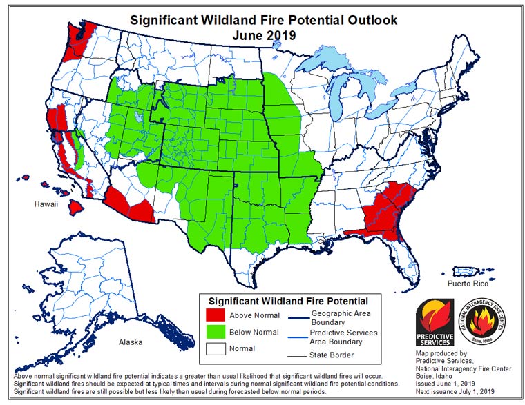 Winter and spring weather delays fire season