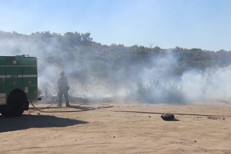 Small fire in Garner Valley