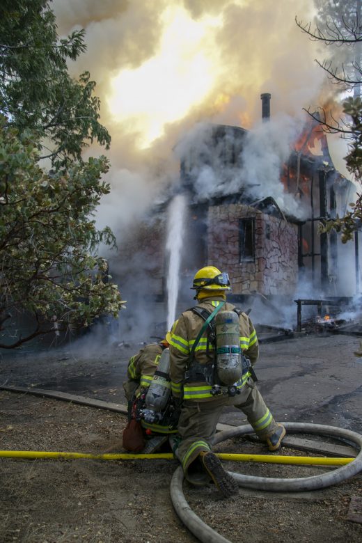 Structure Fire Idyllwild Firefighters extinguish flames as Idyllwild holds its breath ...